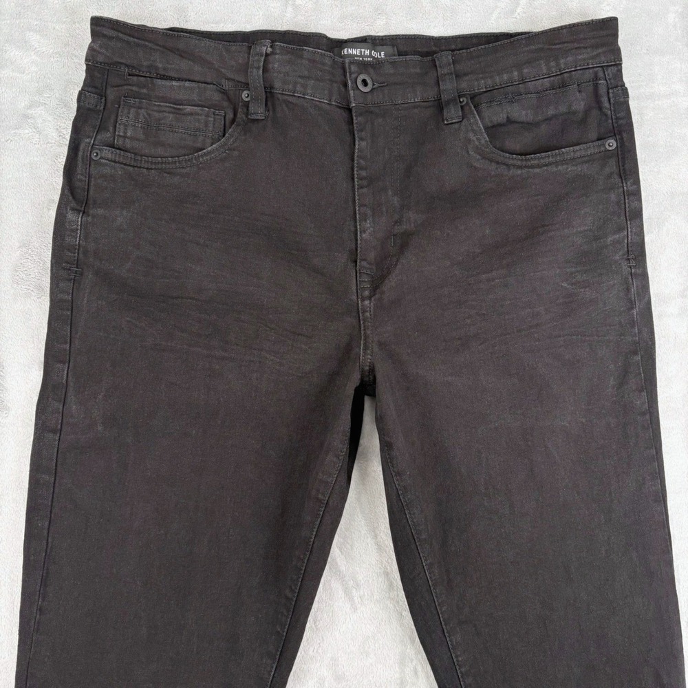 Kenneth Cole Jeans‎ Mens 36x32 (Fits 36x31) Black Straight Fit Grunge Stretch